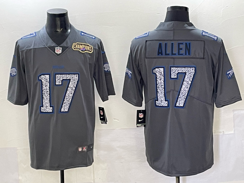 Men Buffalo Bills #17 Allen Grey Nike 2025 Limited NFL Jersey style 003